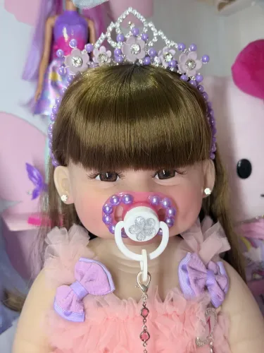 Boneca Bebê reborn 55cm. 100% silicone