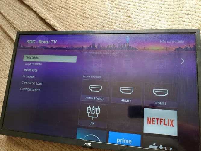 Televisão 32" Smart AOC ROKU 32s5195/78g