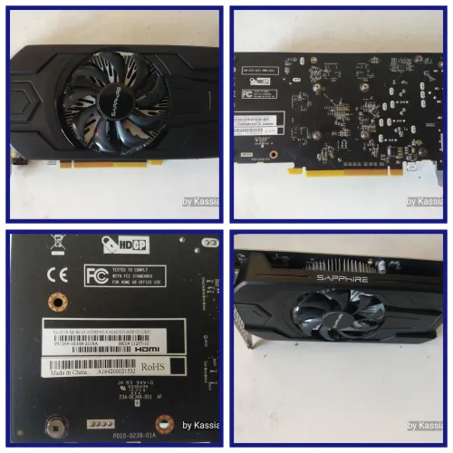 Placa de vídeo Sapphire Rx460 2gb-ddr5/128bits/hdmi-dvi-display_port testada