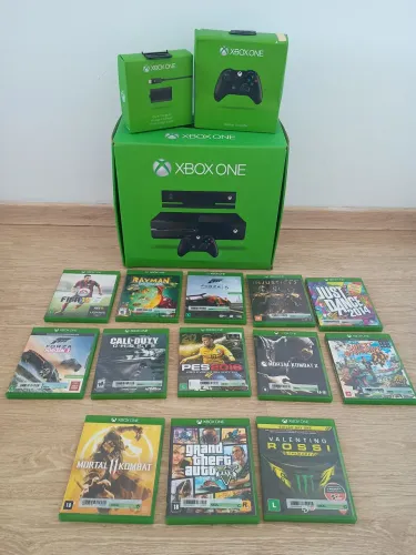  Xbox One 500GB + 13 Jogos + Acessórios - Pacote Completo! ?