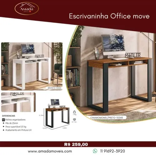 Escrivaninha Office move, a pronta entrega 