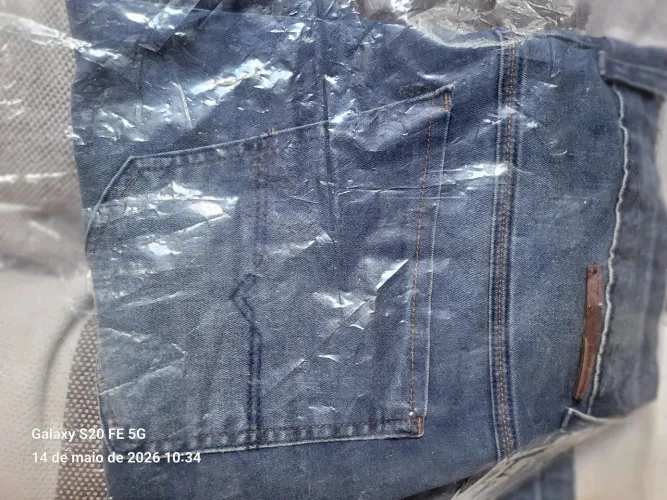 Bermuda masculina jeans azul escuro tam44