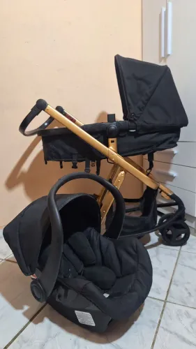Carrinho moisés e 3 posições ×bebê conforto ×capa de chuva de brinde