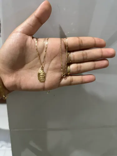 Corrente e pingente ouro 18k 