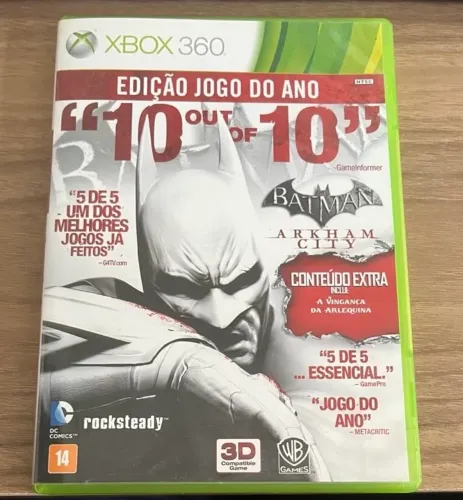 Batman Arkham City + A Vingança da Arlequina (edição jogo do ano com dois cds) XBOX 360