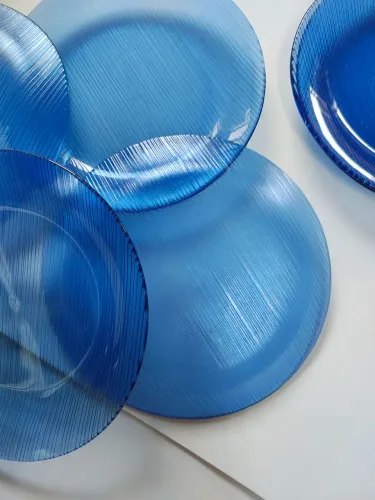 15 pratos Sobremesa azul Nadir Figueiredo 18 cm