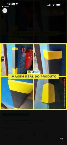 10 Protetor Coluna Cantoneira Estacionamento Garagem 75 Cm