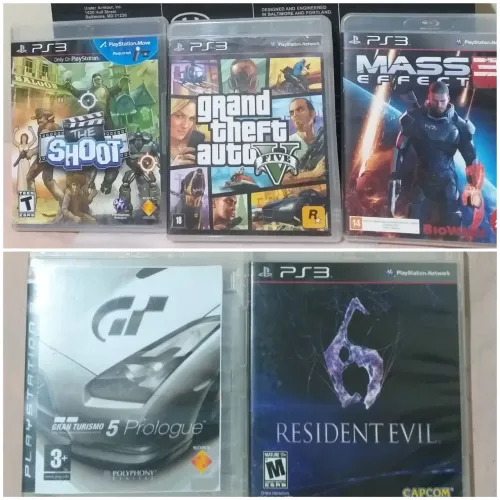 Lote com 5 jogos originais de ps3 + 1 jogo de brinde.