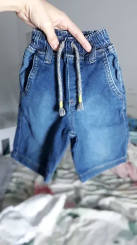 Short jeans para bebê de 1 ano 