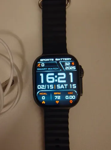 Relógio Smartwatch W69 com carregador