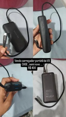 Carregador portátil com cabo turbo VX CASE