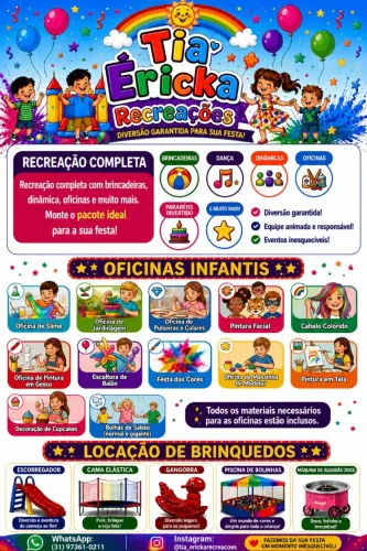 Recreação infantil e aluguel de brinquedos