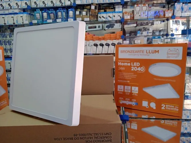 Painel led 30x30 sobrepor branco frio quadrado horas (Black Friday R$44,50)