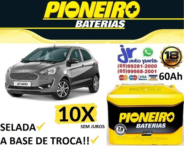 Bateria Automotiva Pioneiro 60ah - Ford Ka 12v