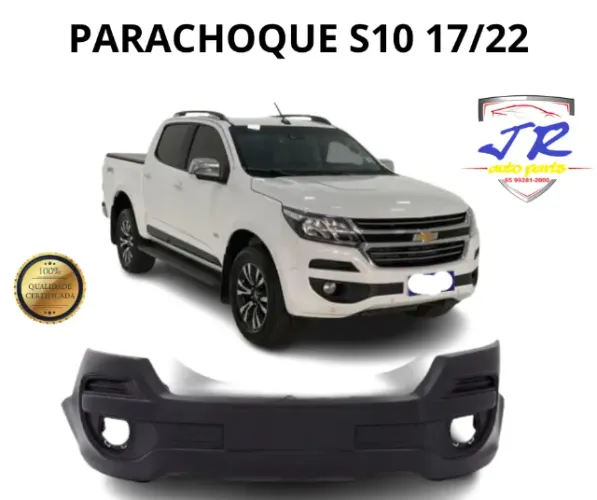Parachoque Dianteiro S10 2017 2018 2019 A 2022 Preto Liso