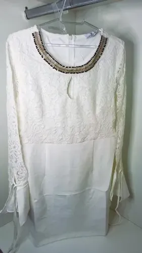 Vestido noiva Renda Novo Manga Longa casamento civil cartório