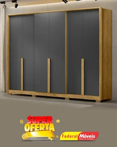 Guarda Roupa 6 Portas 4 Gavetas Super Lindo Fazemos Entrega