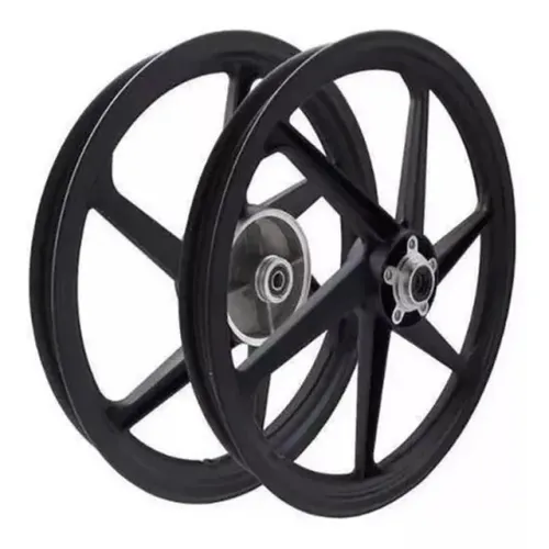 Par Roda Liga Titan160 6p Preto Freio Disco