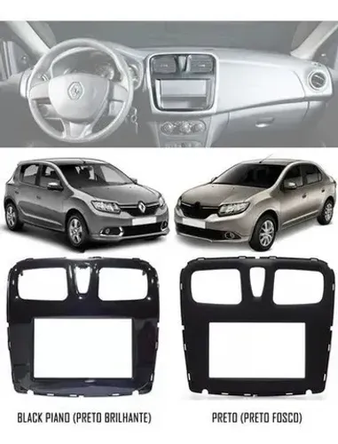 Moldura Painel 2din Renault Sandero 2015 à 2019 Dvd - EPX481- EPX482