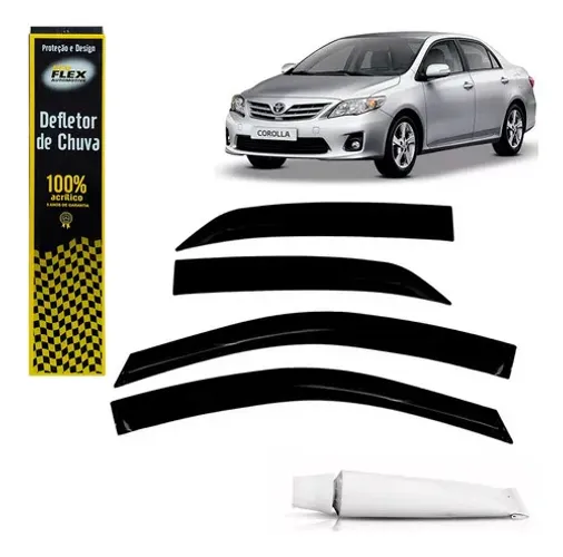 Calha De Chuva Toyota Corolla 2008 A 2014 4 Portas Defletor