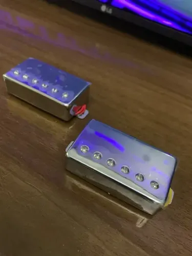 Set captadores humbucker capa cromada