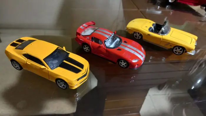 Carros americanos Camaro Dodge Viper Corvette 1:32