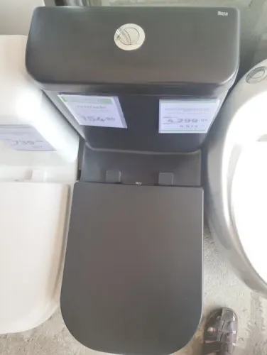Kit vaso caixa e assento Gap preto roca