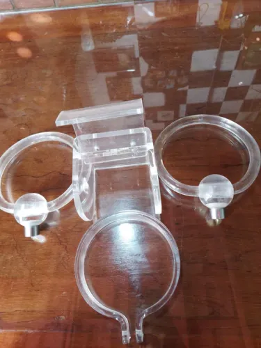 Kit de 3 Porta Toalhas e 1 porya papel em Acrílico Transparente