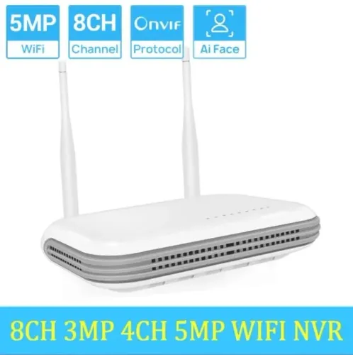 Gravador NVR 8 Canais - para Câmeras de Segurança Wi-fi