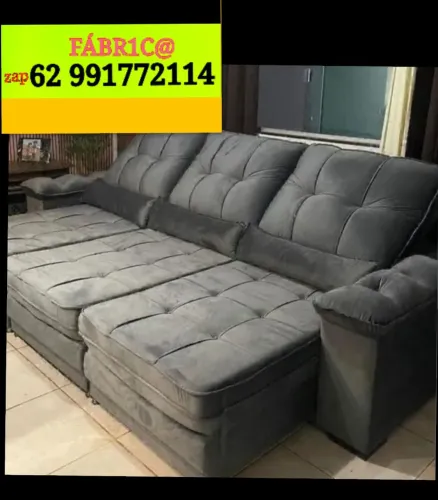Sofá Retrátil E Reclinável 2.96 Largura PROMOÇÃO FRETE GRÁTIS