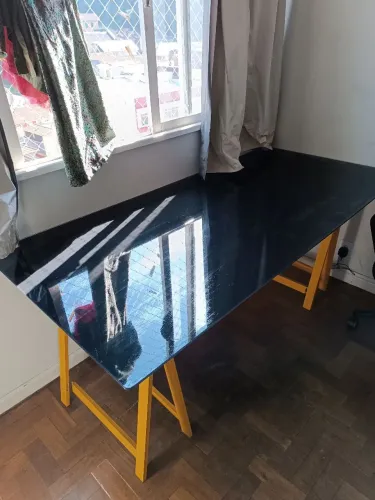Tampo de vidro Preto para mesa escritório / mesa de jantar