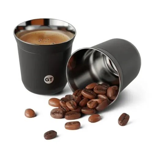 Copo Térmico Goldentec Thermos Espresso 80ml Preto - WZetta