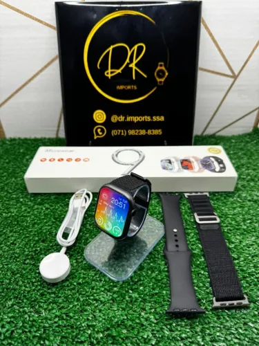 Relógio Inteligente Smartwatch W29 Max Microwear séries 9 Duas Pulseiras de Brinde