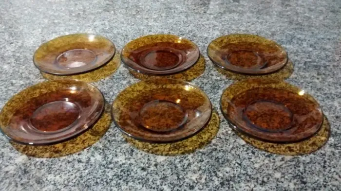 Jogo De 6 Pires Para Xícara Duralex Ambar Para Chá E Café