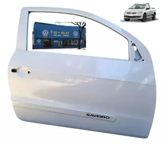 Porta direita branca Saveiro G5 2010 a 2013 