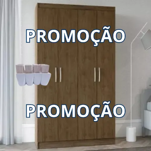 Guarda Roupa de Solteiro Full Prateleira - Monta na Hora