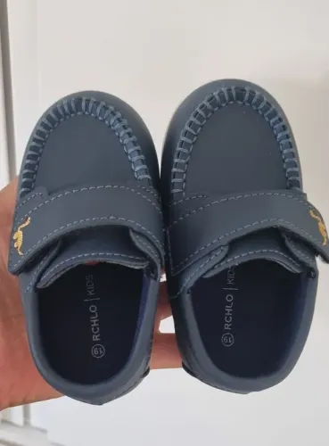 Sapatinhos Bebê Masculino Riachuelo Azul - Tamanho 19