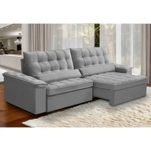 Sofá Retrátil e Reclinável 2,90 Novo Fazemos Entrega