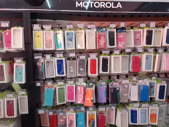 Fundo de acessórios de celular 