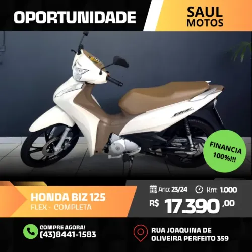 HONDA BIZ 125, ANO 2024