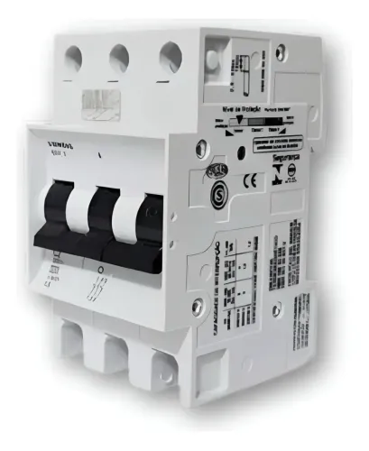 Disjuntor tripolar Siemens antigo 16 amperes