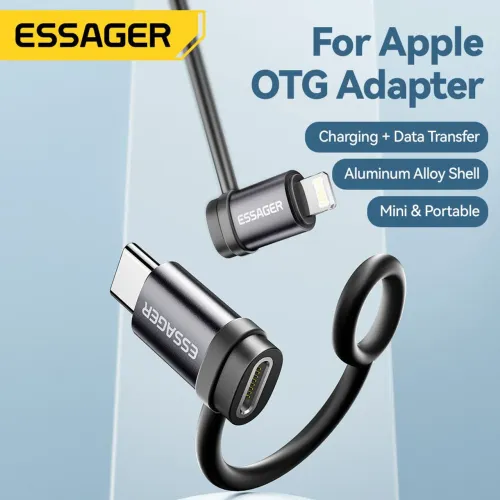 Adaptador OTG Essager para Apple: Carregamento e Transferência