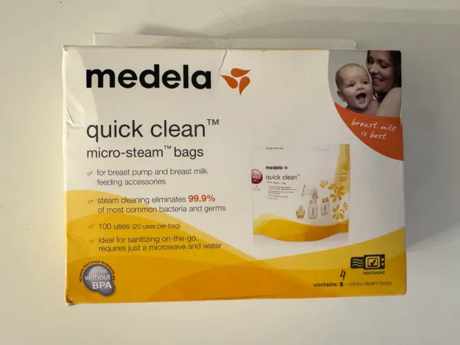 Kit com 4 unidades de saco de esterilização para micro ondas Medela 