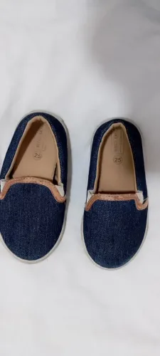 Tênis infantil tam 25 mocassim jeans