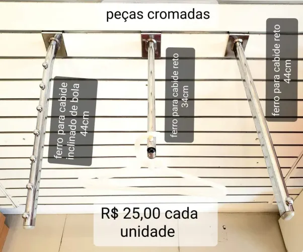 cromados para comércio - Diversos modelos e tamanhos