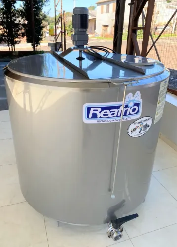Tanque Maturação Resfriador Tina Inox 600 Litros de leite Com Garantia Misturador sovtete