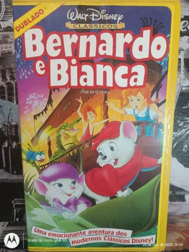 FITA VHS WALT DISNEY CLASSICOS - BERNADO E BIANCA - DUBLADO