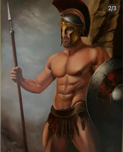 ?Spartacus? Óleo s/ painel .90x1.20m