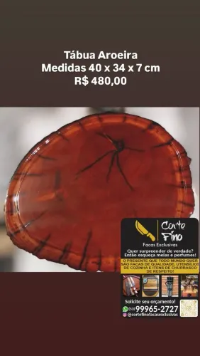 Tábua de cozinha e churrasco rústicas