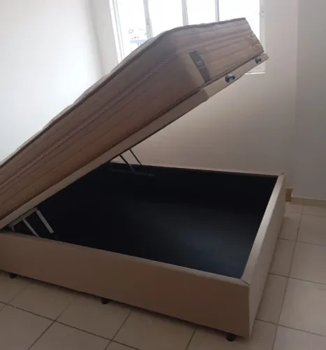 Cama box baú conjunto Probel 138x188 casal padrão